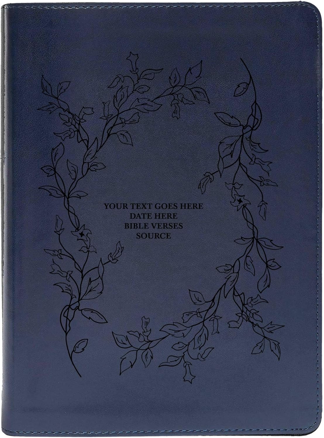 Personalized CSB She Reads Truth Community Study Bible Faux Leather Medium Print Size | Custom with Full Cover Floral Vines Design and Name | Gift for Christian & Religious Celebrations | Blue