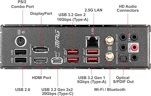 Miniatura 5 de MSI MPG Z490 - Placa base para juegos WiFi de carbono para juegos (ATX, Intel Core de 10 generación, enchufe LGA 1200, DDR4, SLICF, ranuras dobles