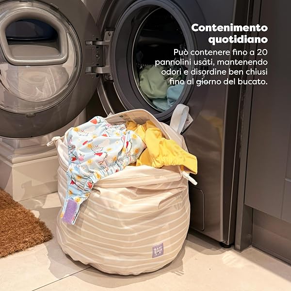 Bambino Mio - Borsa impermeabile per pannolini di stoffa, costumi da bagno e accessori – Capacità: 3 pannolini | 29,5 cm x 28,5 cm, Neonati e bambini piccoli - 3