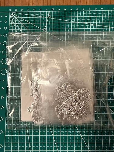 Miniatura 8 de JIHFOHHA - 17 piezas de troqueles de palabras para hacer tarjetas, troqueladas de metal, feliz corte, deseo, palabras en inglés, troqueladas para