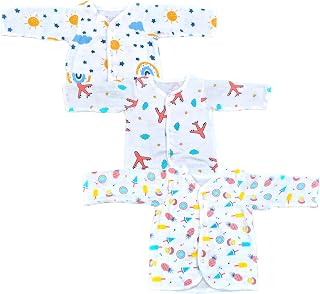 BabySphere Cotton Organic Full Sleeve Muslin Jabla/Stylish & Comfortable (0-2 years)(Pack of 3, Multi Prints) Price In India