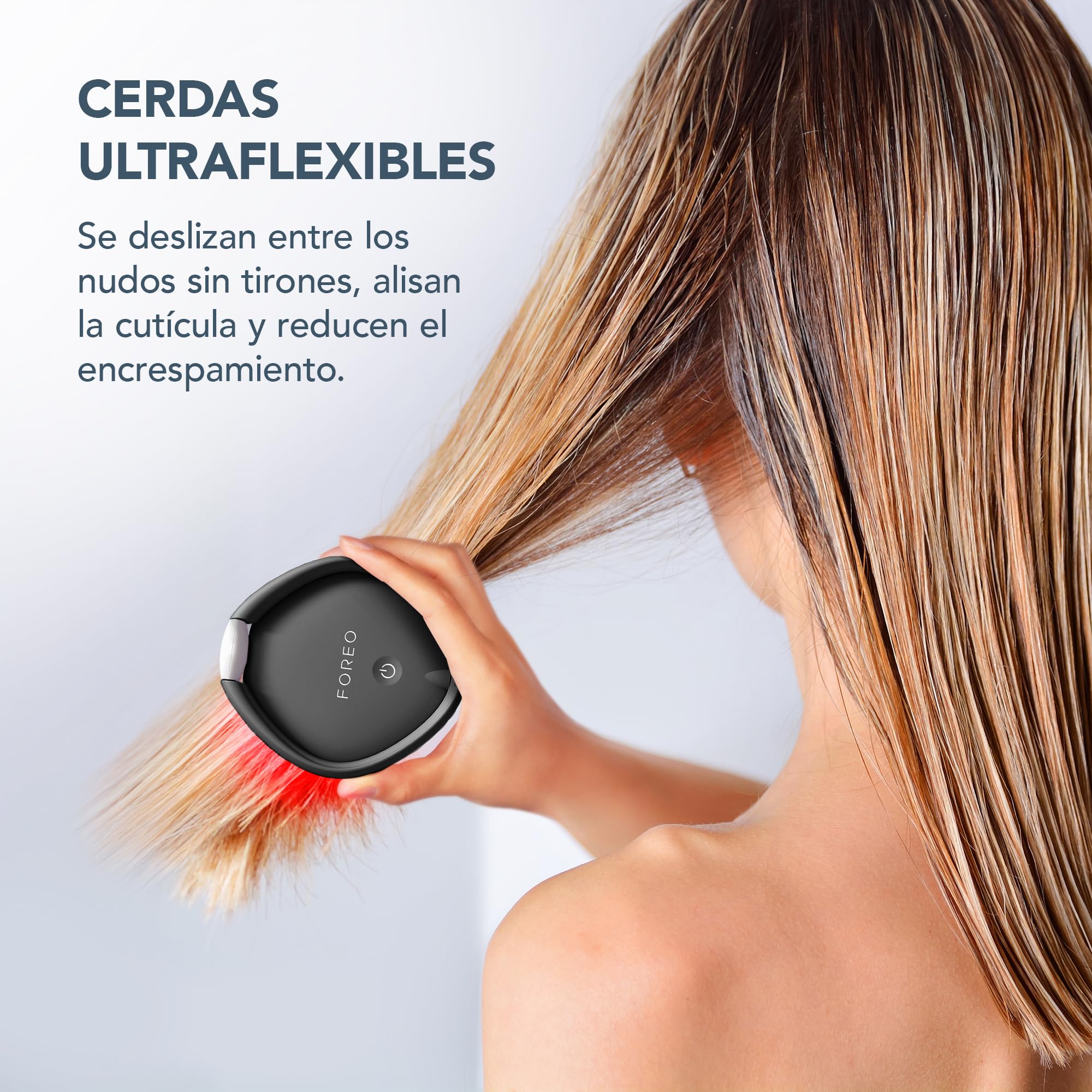 FOREO FLIP Play Advanced LED Light Hairbrush - Multi-Functional 3-in-1 Hair & Scalp Tool with Red, Blue & Green Light Modes – Designed to Support Scalp and Hair Appearance - Midnight Magic!