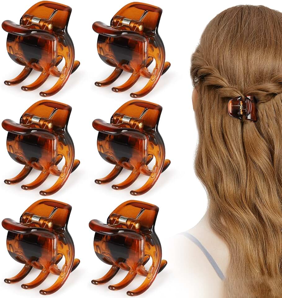 6 Pieces Hair Jaw Claws, Morhom 1.4 Inch Thick or Medium Hair Clips for Women and Girls Global Recycled Standard