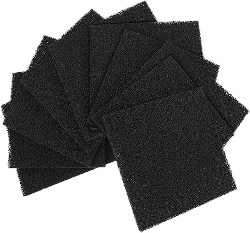 Flexzion Filtros de carbón activado para extractor de humos de soldadura, paquete de 10 filtros de repuesto para amortiguador de ventilador de