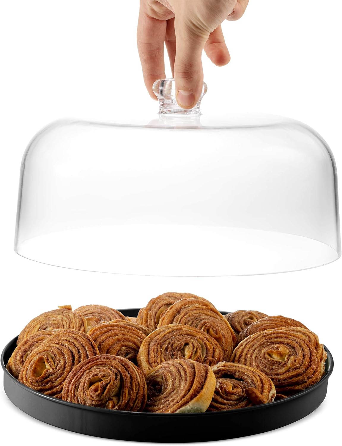 Godinger Cake Stand, Cake Plate Server with Dome, Metal Serving Tray and Shaterproof Acrylic Lid : Everything Else