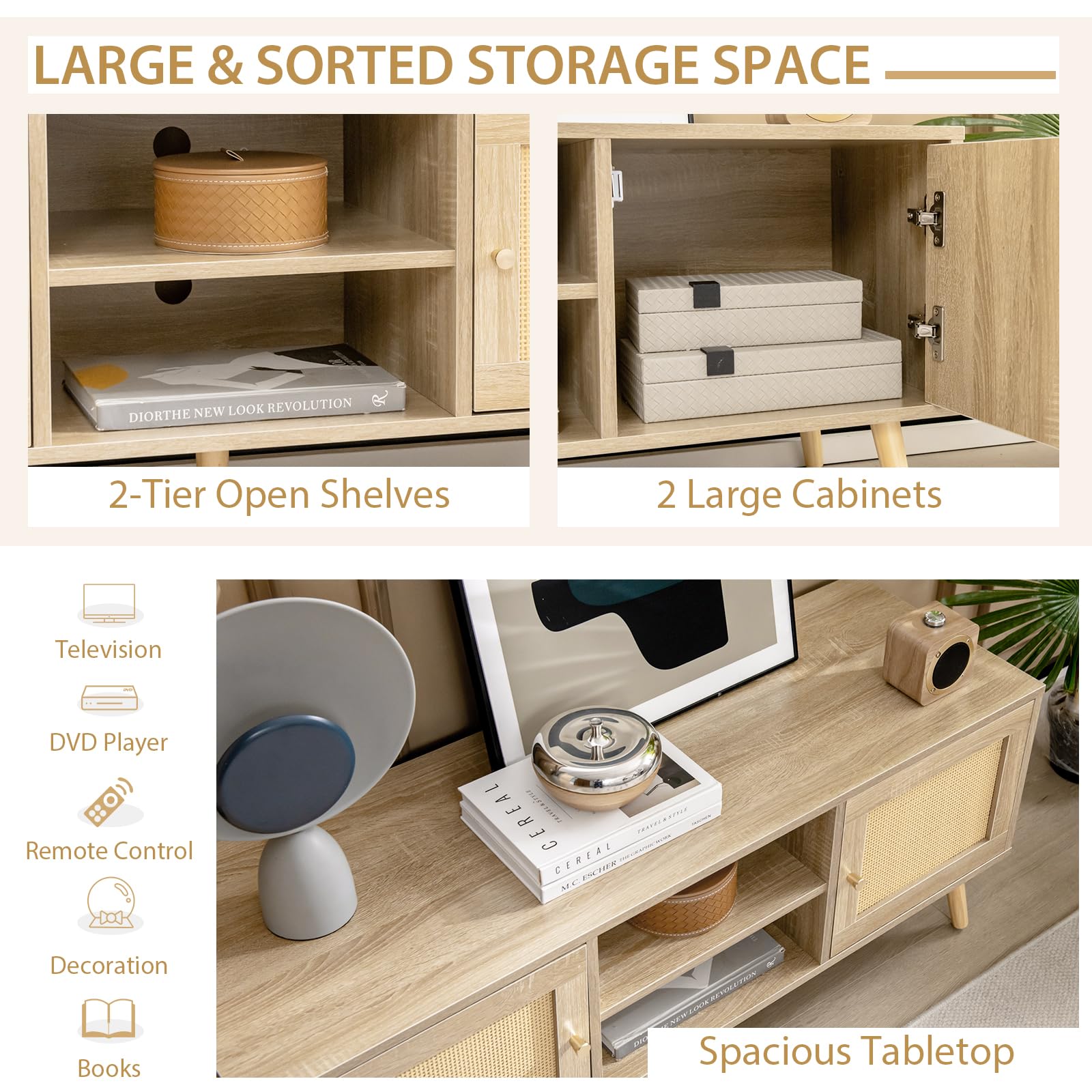 Zaza Home Consoletafel met 2 planken, bloemtafel met glazen plaat