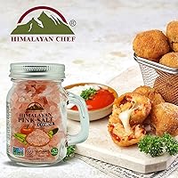 Vista 3 de Himalayan Chef Sal rosa del Himalaya, tarro de masón, grano grueso, 6 piezas