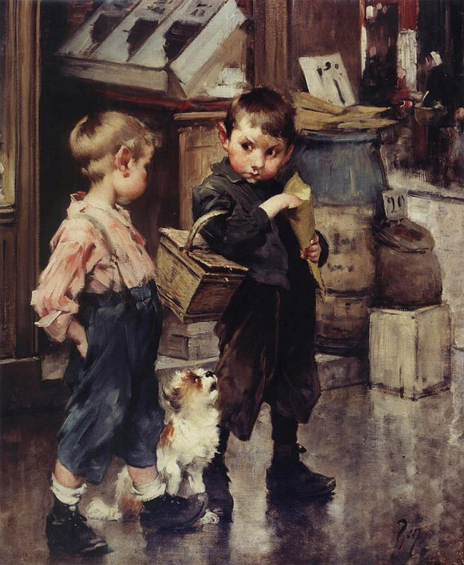 SERENDIPITP Abstract Painting Mural Print Picture Wall Decor Painting Famous Painting by Henri Jules Jean Geoffroy Vintage Wall Artwork for Home Decor 60x90cm