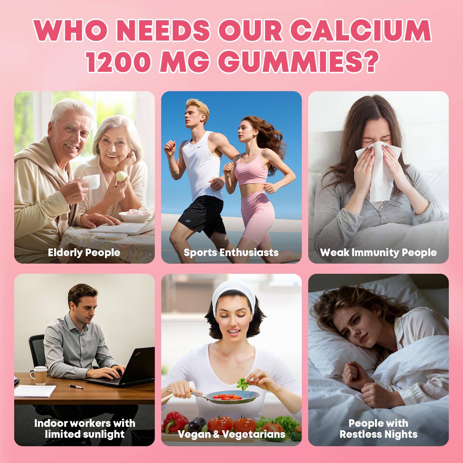 Calcium Citrate Gummies 1200 mg with Vitamin D3, K2 for Women & Men — Amazon image 7