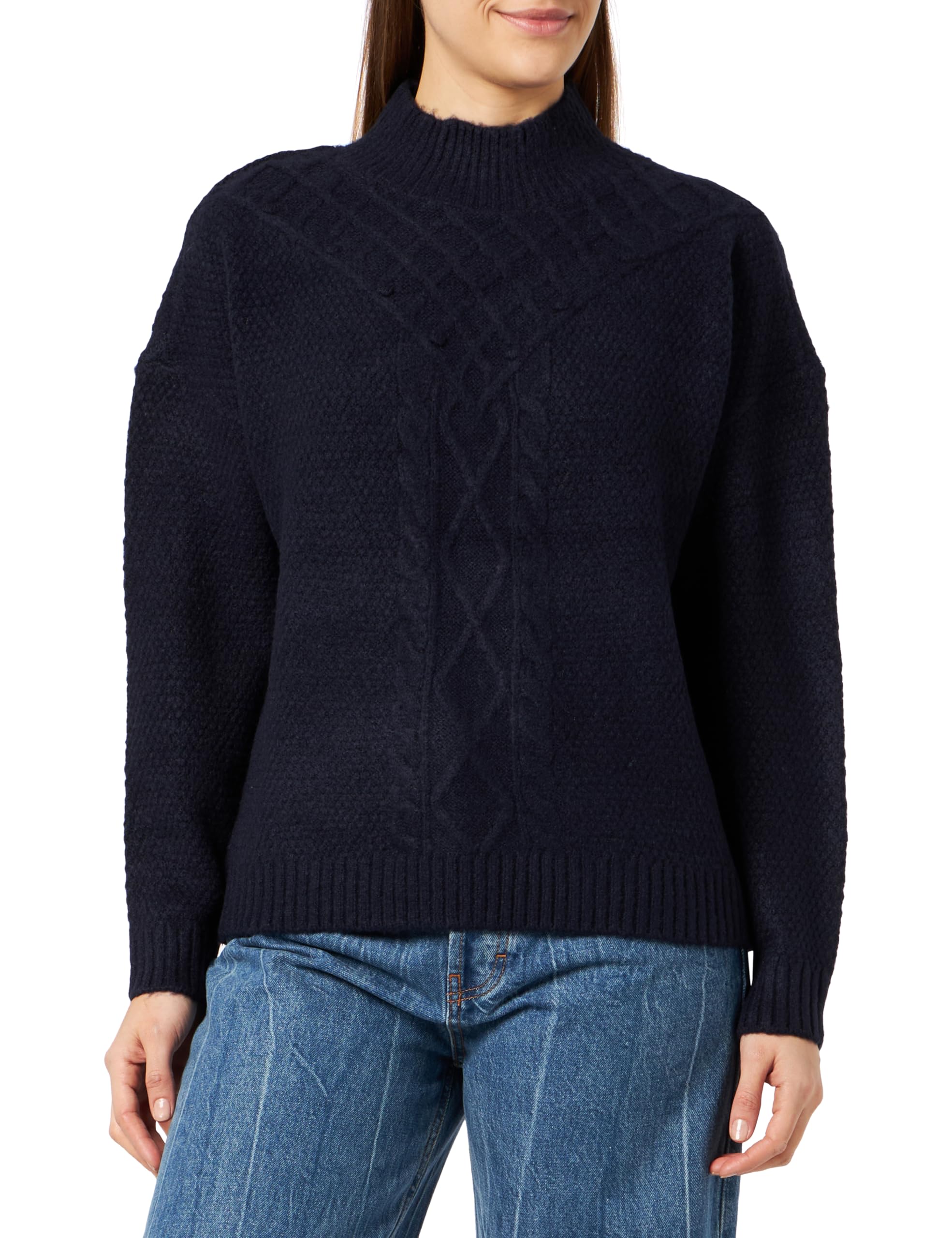 ONLY Women's Onlamber LS Highneck KNT Knitted Jumper, Night Sky/Detail: Melange, L