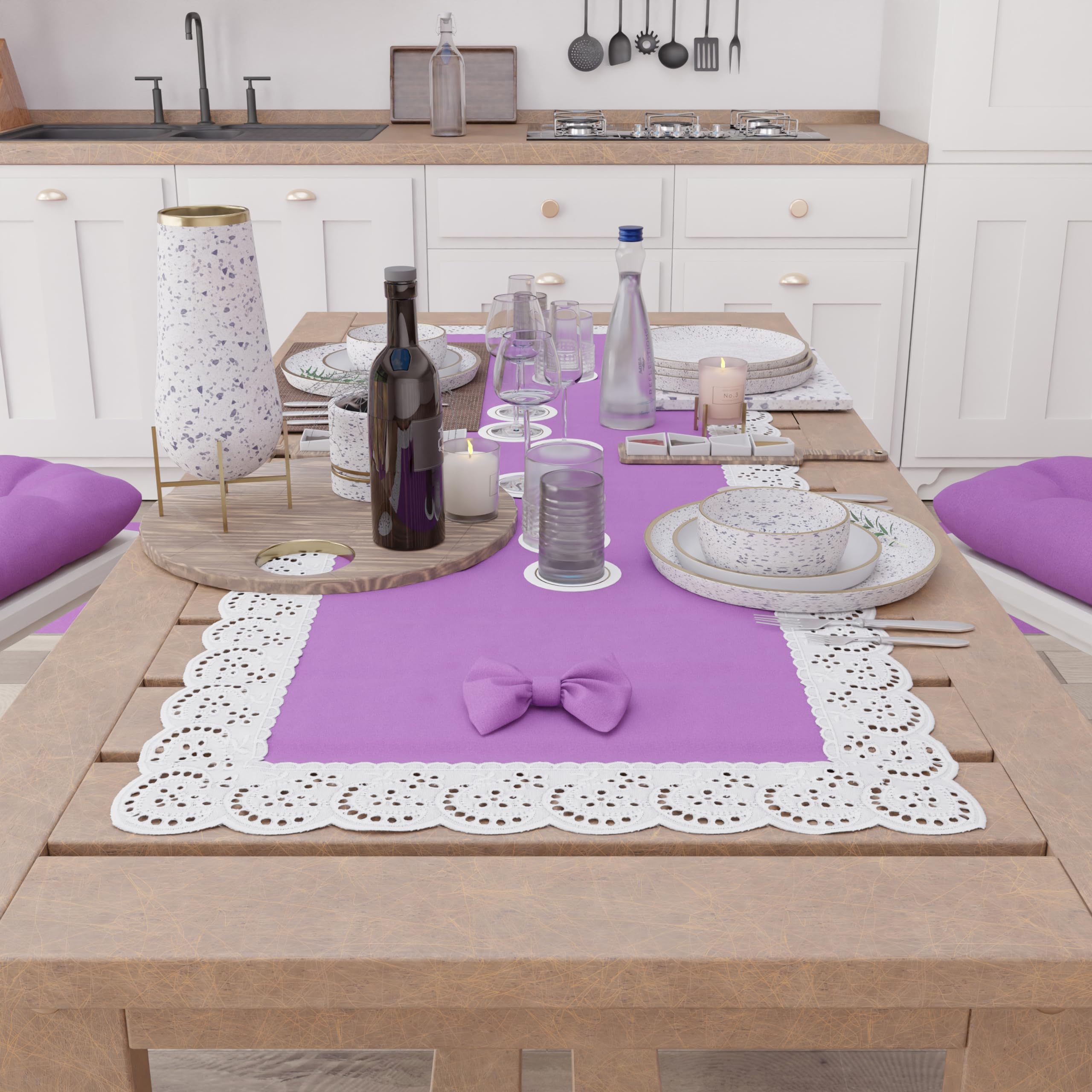 PETTI Artigiani Italiani, Elegant Cotton Table Runner, for Kitchen Table Living Room, Dining Room - Image 2
