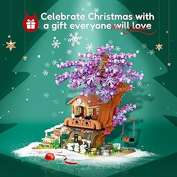 JOJO&Peach Cherry Blossom Garden Building Set with LED Light