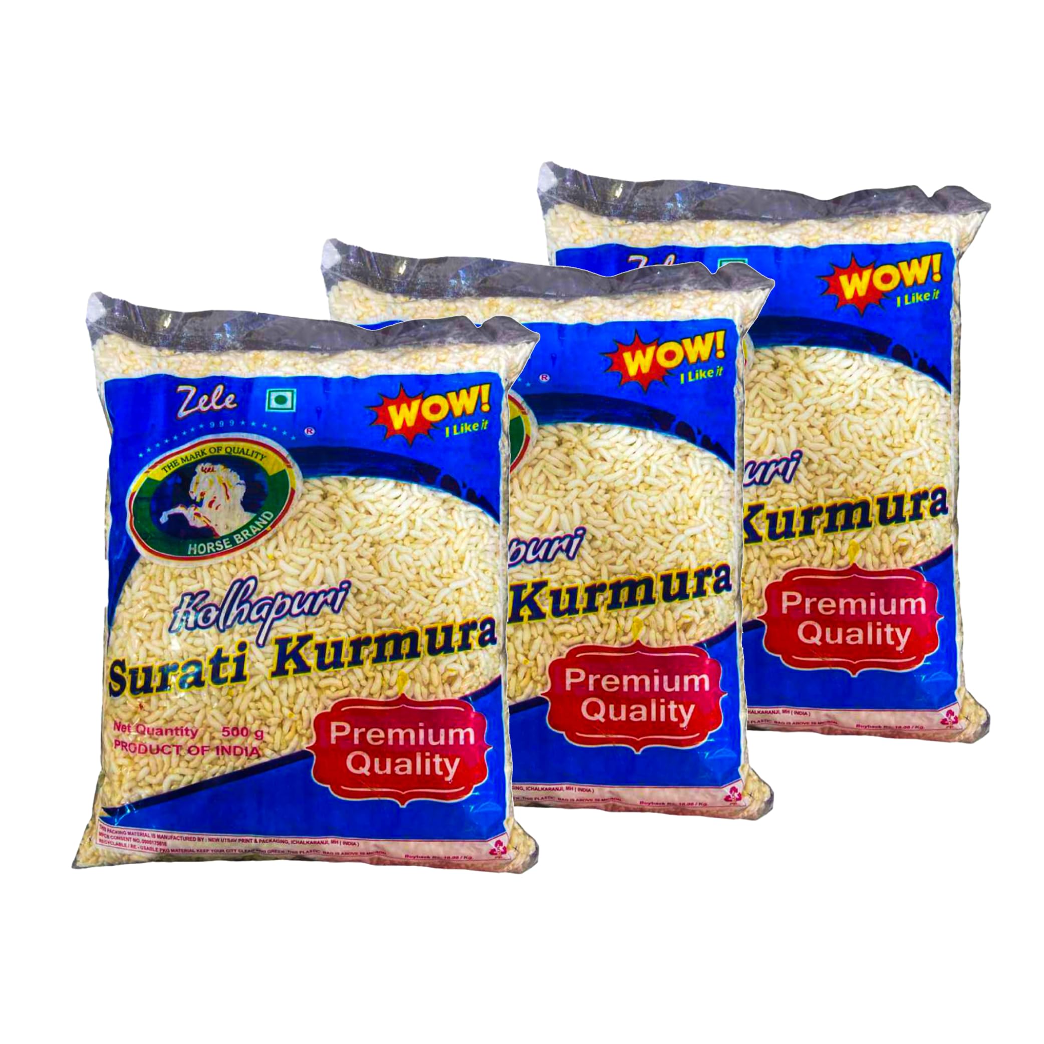 Zele Puffed Rice Kolhapuri Surati Kurmure - Pack of 3, Each 500g| Chemical & Pesticide Free (B0D6ZCS9Q4) Amazon Price History, Amazon Price Tracker