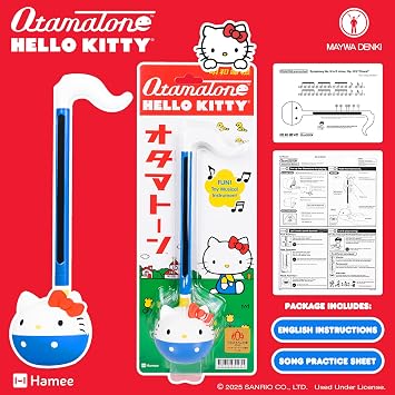 Otamatone Classic Hello Kitty Officially Licensed Sanrio Electronic Musical Instrument, Portable Synthesizer Toy from Japan by Maywa Denki, Fun Gift for Kids Teens Adults