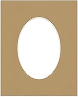 Vista 196 de CountryArtHouse Marco ovalado verde cazador de 5 x 7 pulgadas, sin ácidos, con núcleo blanco, corte biselado para fotos de 4 x 6, se adapta a marcos