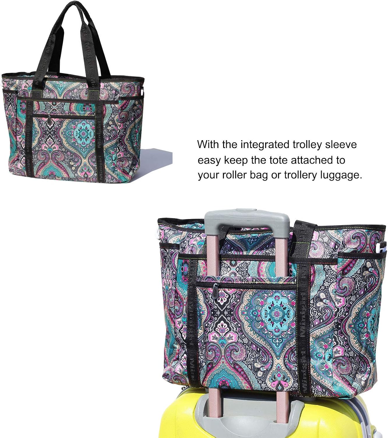 review Women Weekender Overnight Travel Shoulder Bag Overnight Carry-on Duffel Gym Tote Luggage