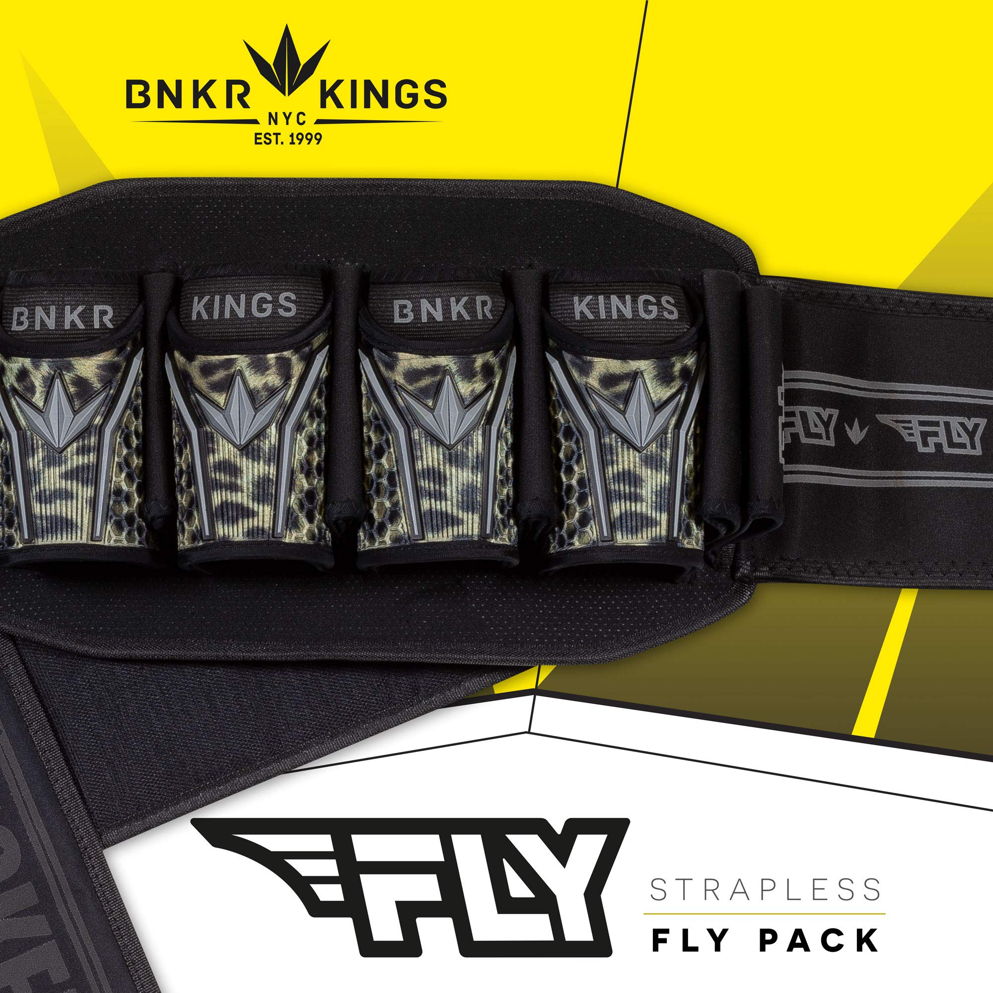 Bunkerkings Fly Strapless Paintball Harness Pod Packs - 3+4, 4+7 and 5+8