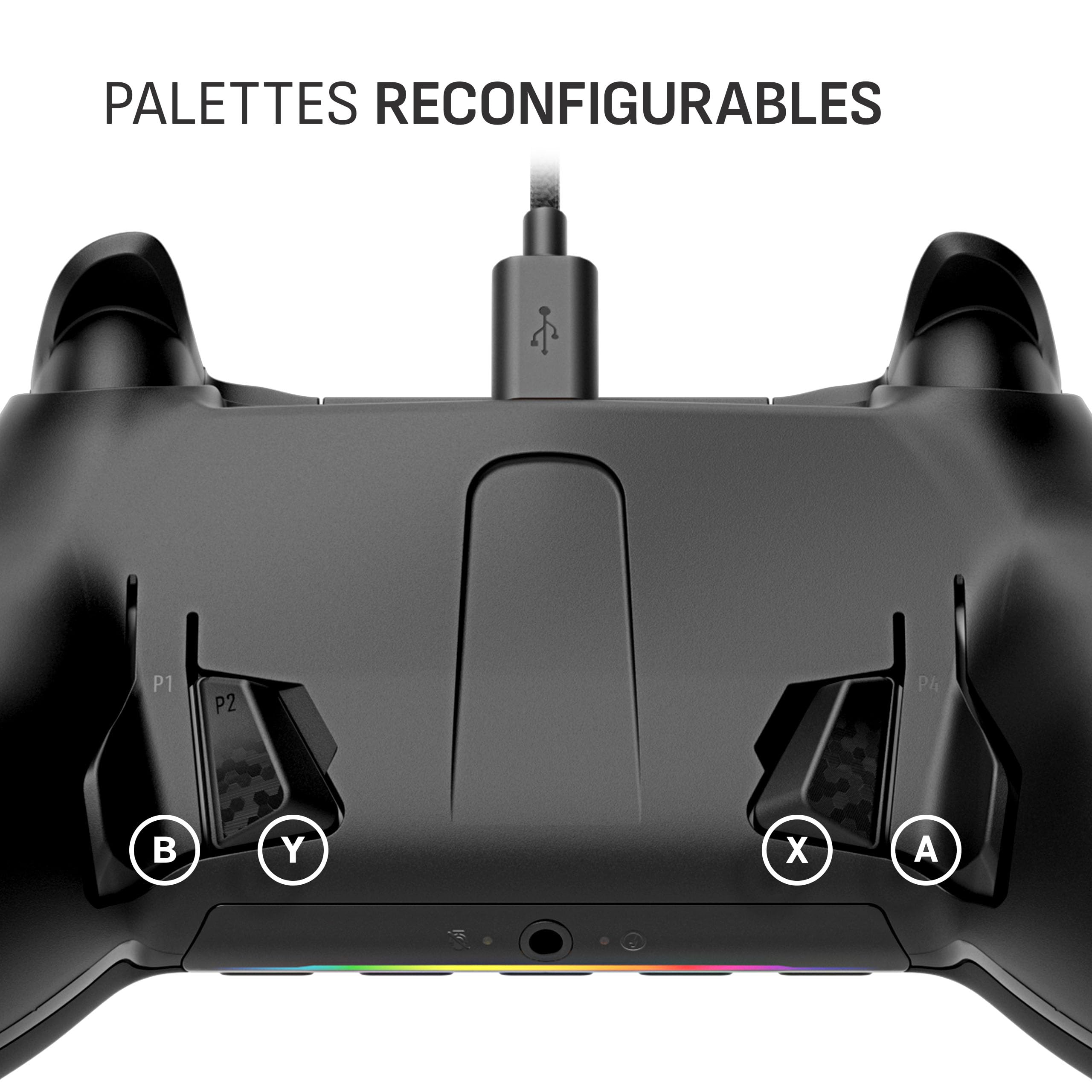 SCUF ENVISION V1 Câblés Contrôleur de Jeu Seulement PC - Cinq Touches G-Keys Amovibles - Pagaies Arrière Amovibles - Compatible iCUE - Noir