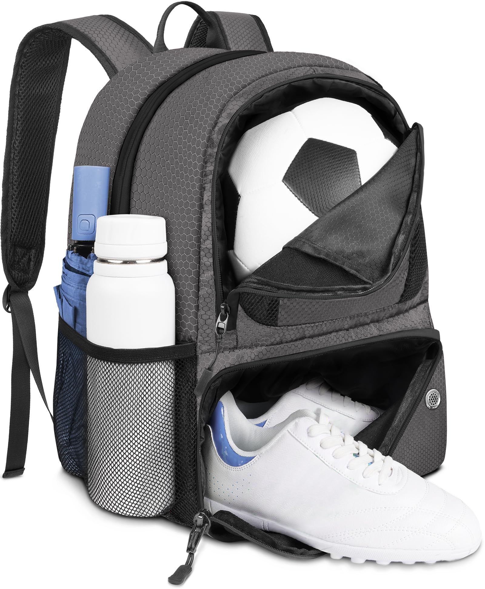 YOREPEK Soccer Backpack,Soccer Bag with Ball Holder, Water resistant Sport Equipment Bags Fit Basketball Volleyball Football