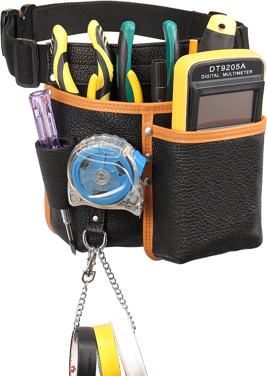 Ceinture Porte-outils En Cuir 12 Poches - Sacoche Outillage électricien - Tc-00400