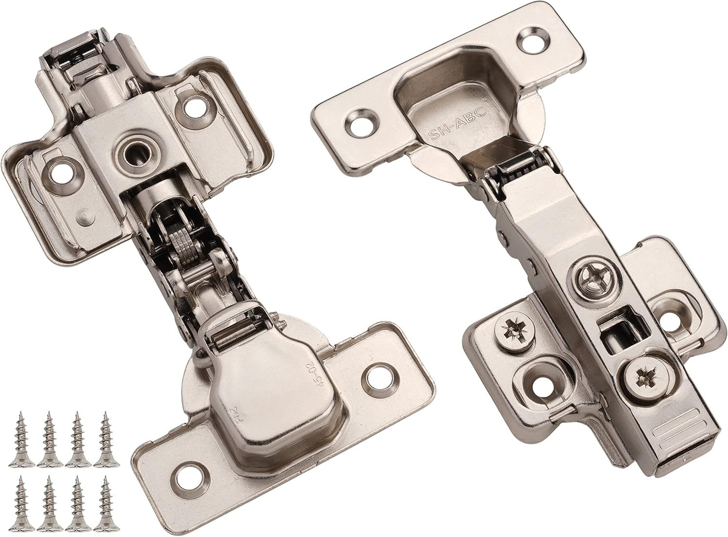 Review DecoBasics Kitchen Cabinet Frameless Hinges (Pack of 40), Soft Close Door Hinges, Metal Hinges For Kitchen Drawers, Cabinet Hardware, 3 Way Adjustability & Easy Installation