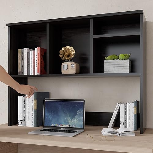 Miniatura 5 de WAHEY Estantería de escritorio, estante de exhibición de madera del estante de almacenamiento de escritorio de oficina, HOFB014