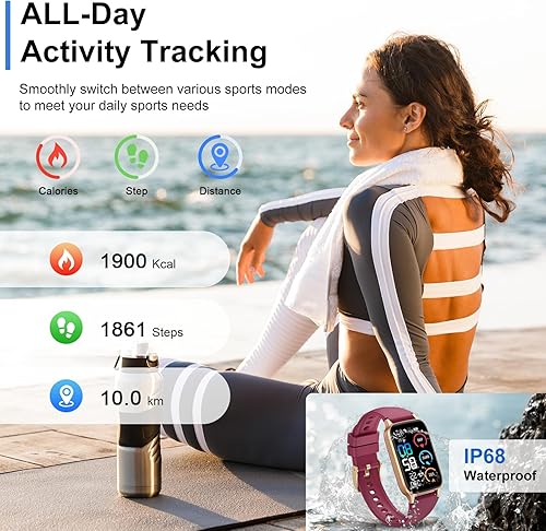 Miniatura 4 de Reloj inteligente para mujeres y hombres, reloj inteligente de 1.57 pulgadas (respuestahacer llamada), nuevo rastreador de fitness 2025 con 110