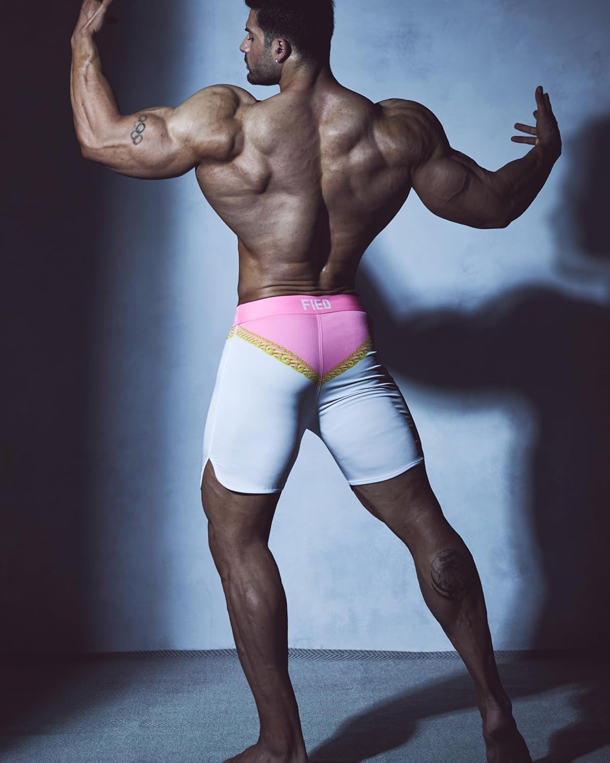 FIED IFBB 15inch Mensphysique Board-Shorts Posing Trunks Competition NPC Summer