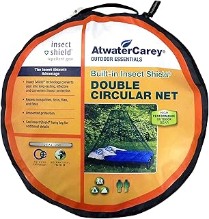 Atwater Carey Double Circular Bed Mosquito Net Treated with Insect Shield Permethrin Bug Repellent, Green Bed Net, One Size