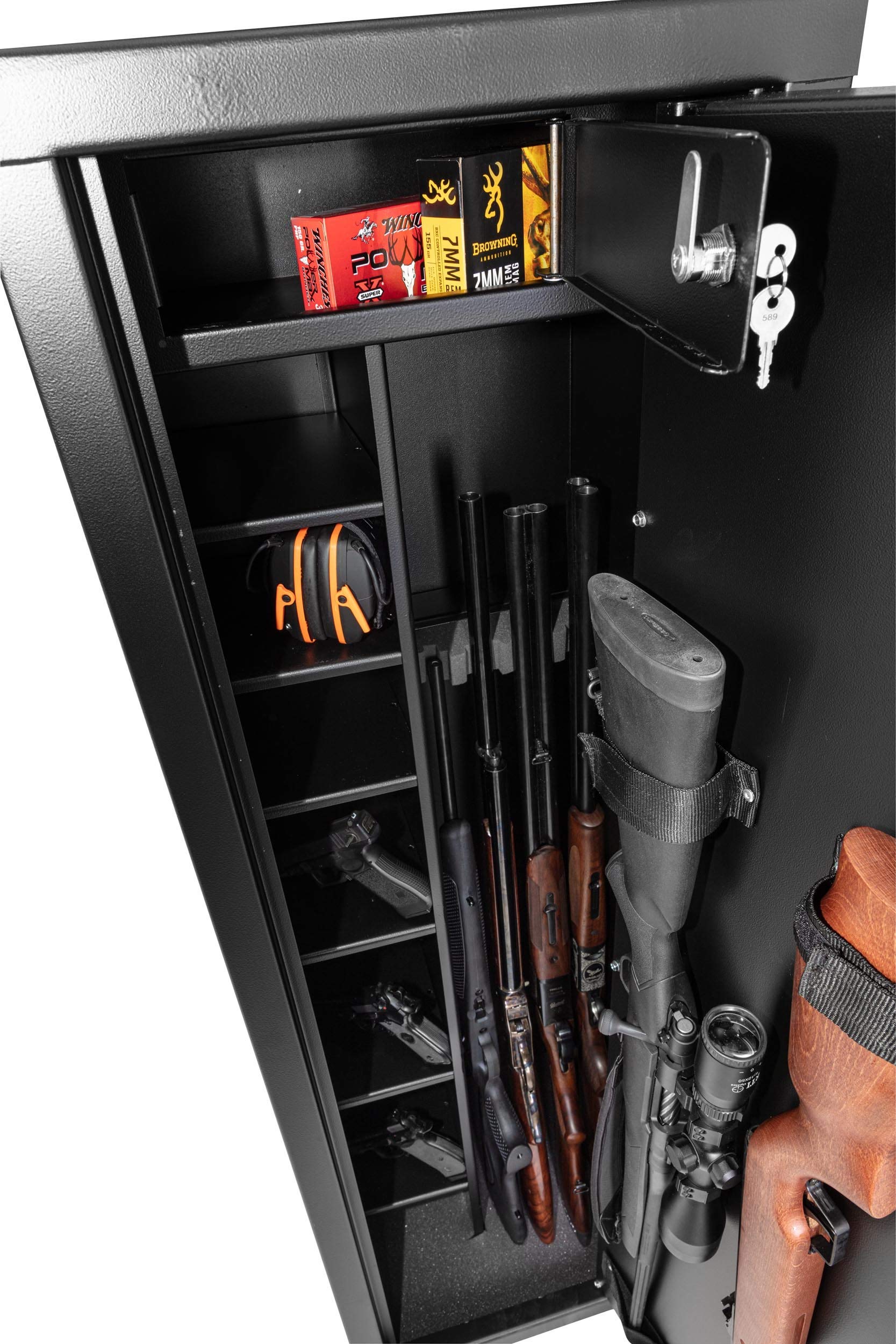 Rietti Armoire Forte modulable 9 Armes / 6 Armes + étagères