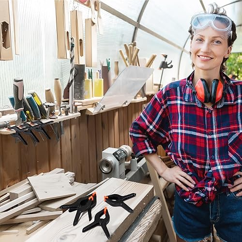 Miniatura 5 de Tanlade 50 abrazaderas de resorte de 6 pulgadas, clips de resorte resistentes con apertura de mandíbula, abrazaderas de telón de fondo para soporte