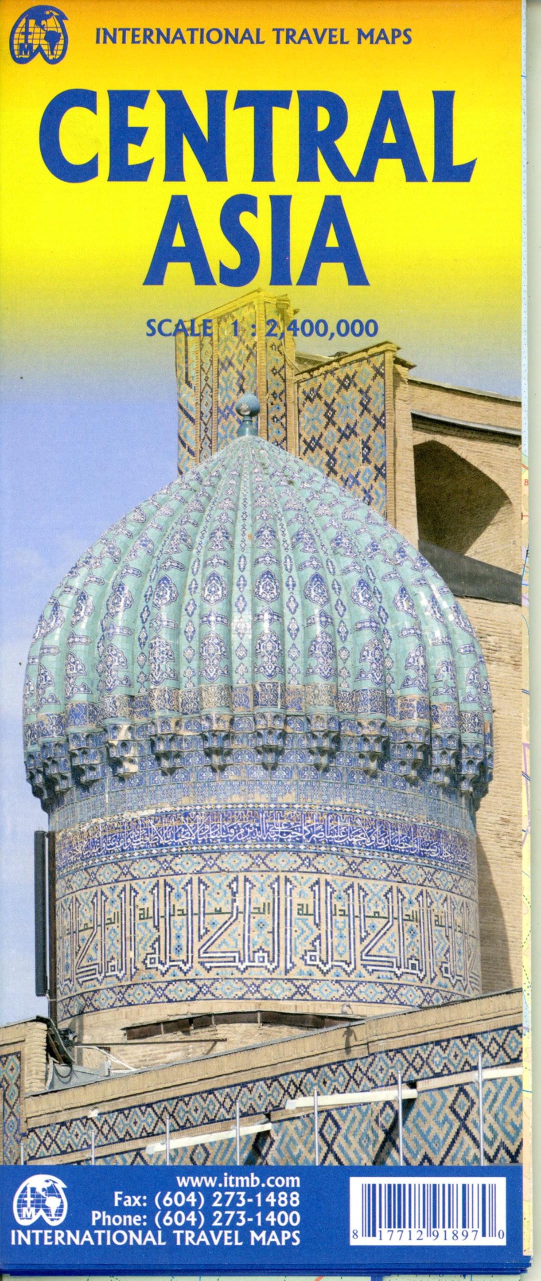 Central Asia Travel Reference Map 1:2.400.000-2025edi