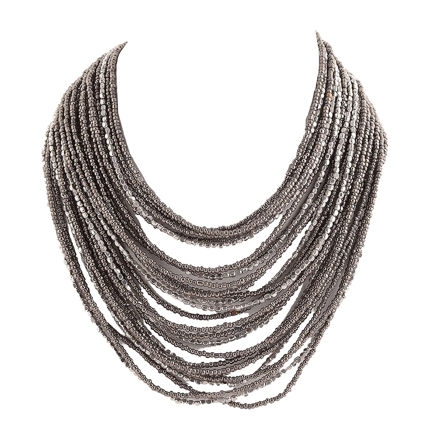 state art india Necklace Multi strand Beaded Handmade Necklace Tribal Boho for Girls and Women… (B0CK5LX8DW) Amazon Price History, Amazon Price Tracker