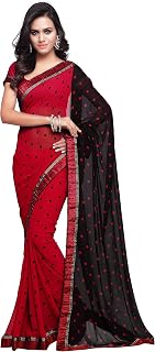 Women's Georgette Saree With Unstiched Blouse Piece