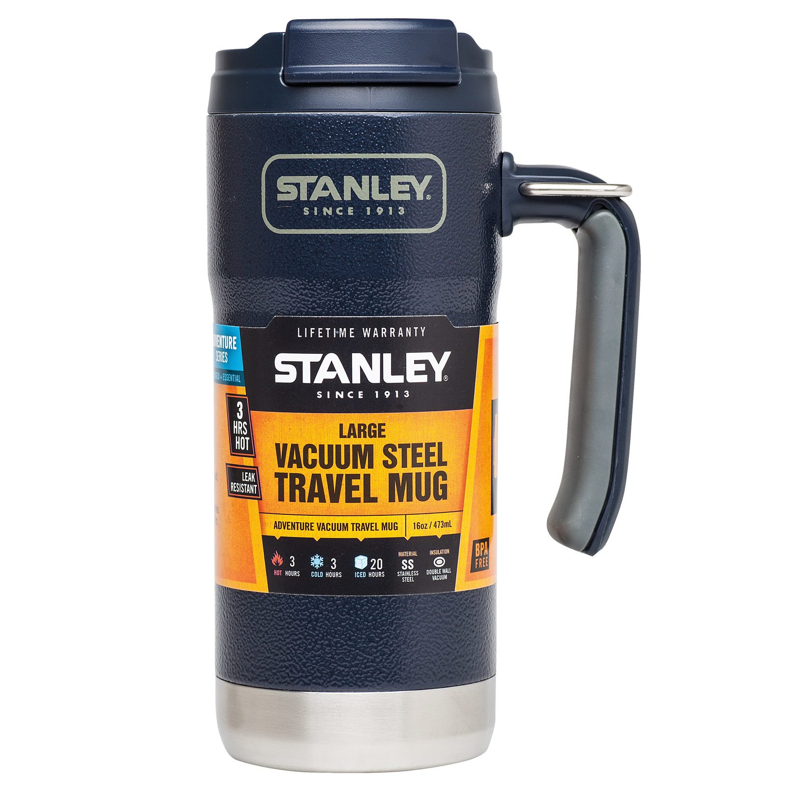 Caneca a vcuo Stanley Adventure Travel 473 ml tamanho nico azul marinho :  Amazon.com.br: Cozinha