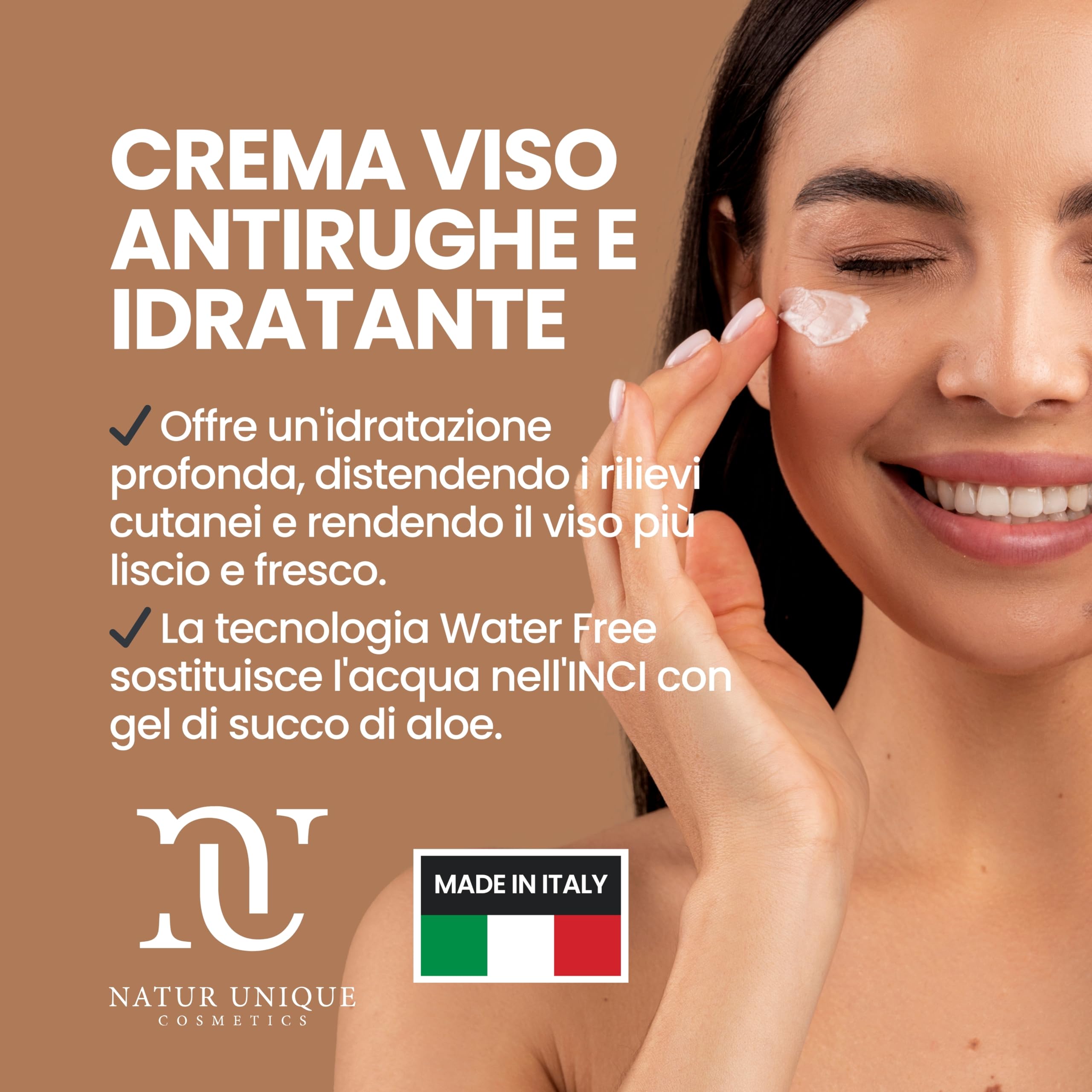 Ialucollagen Collagen Intensive Crema Viso Natur Unique | 8 Tipi di Collagene Marino | Con Acido Ialuronico e Succo di Aloe | Crema Viso Antirughe e Idratante per Tutti i Tipi di Pelle | 50 ml