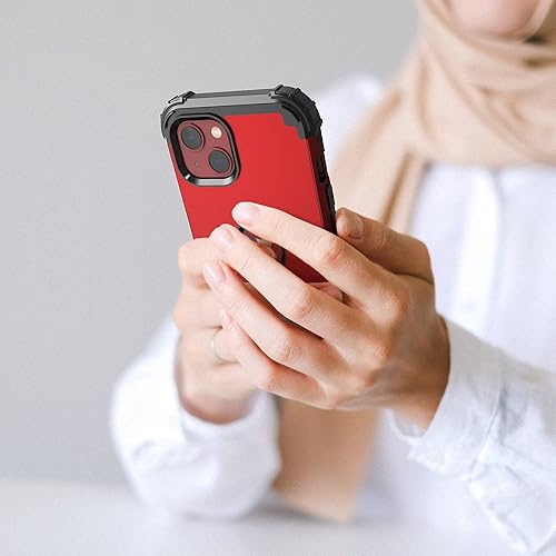 Miniatura 7 de IDweel Funda para iPhone 15 con protector de pantalla de vidrio templado, 3 en 1, a prueba de golpes, delgada, híbrida, resistente, cubierta de