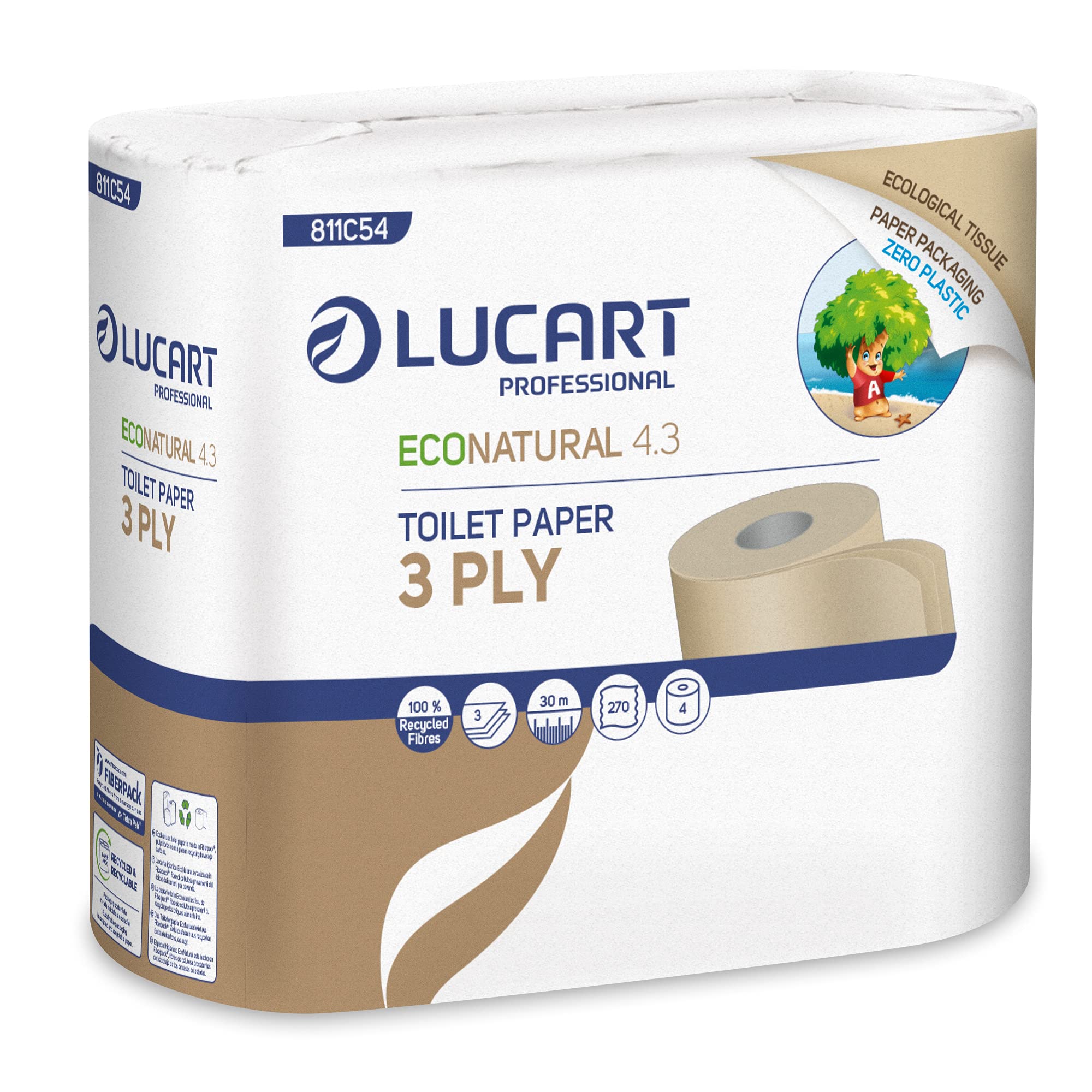 Carta Igienica Interfogliata Lucart AquaStream 210 - Alta Dissolvenza, 40 Confezioni, Pura Cellulosa - Foto 10