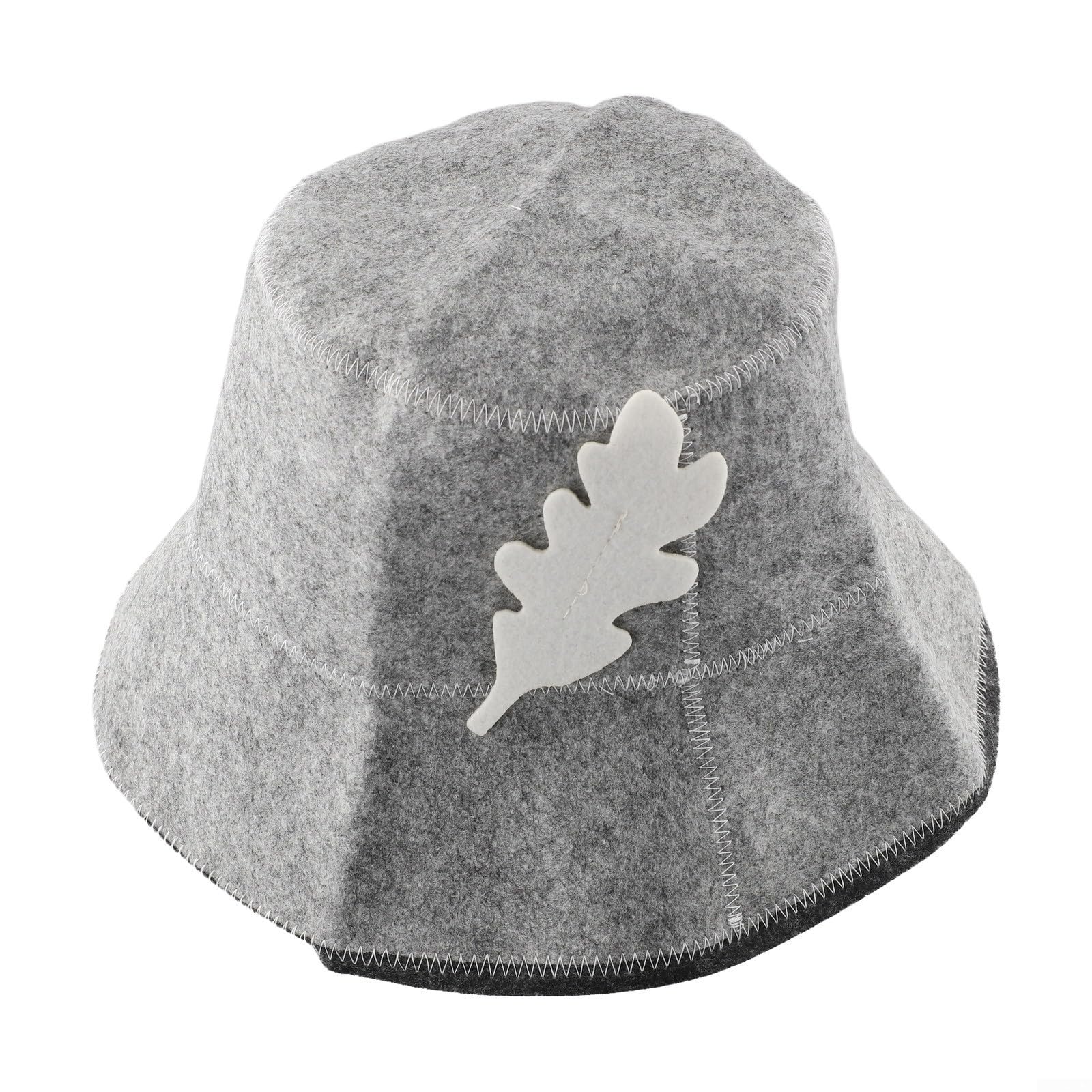 Gorro de sauna unisex de fieltro de pescador con aislamiento y absorción de agua, adecuado para baño, casa y sauna (gris)