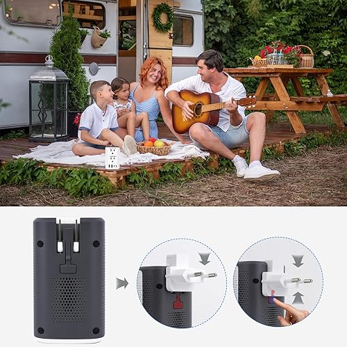 Miniatura 7 de Convertidor de voltaje de EE. UU. a Europa, convertidor de 220 V a 110 V, adaptador de viaje mundial, convertidor de enchufe europeo 2300 W,