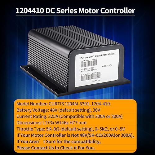 Miniatura 2 de Reemplazar 1204410 1204412 48V 325A 5K-0Ω Curtis controlador de motor para EZGO 1204-410 225A 48V 5K-0Ω y EZGO 1204-412 300A 48V 5K-0Ω controlador