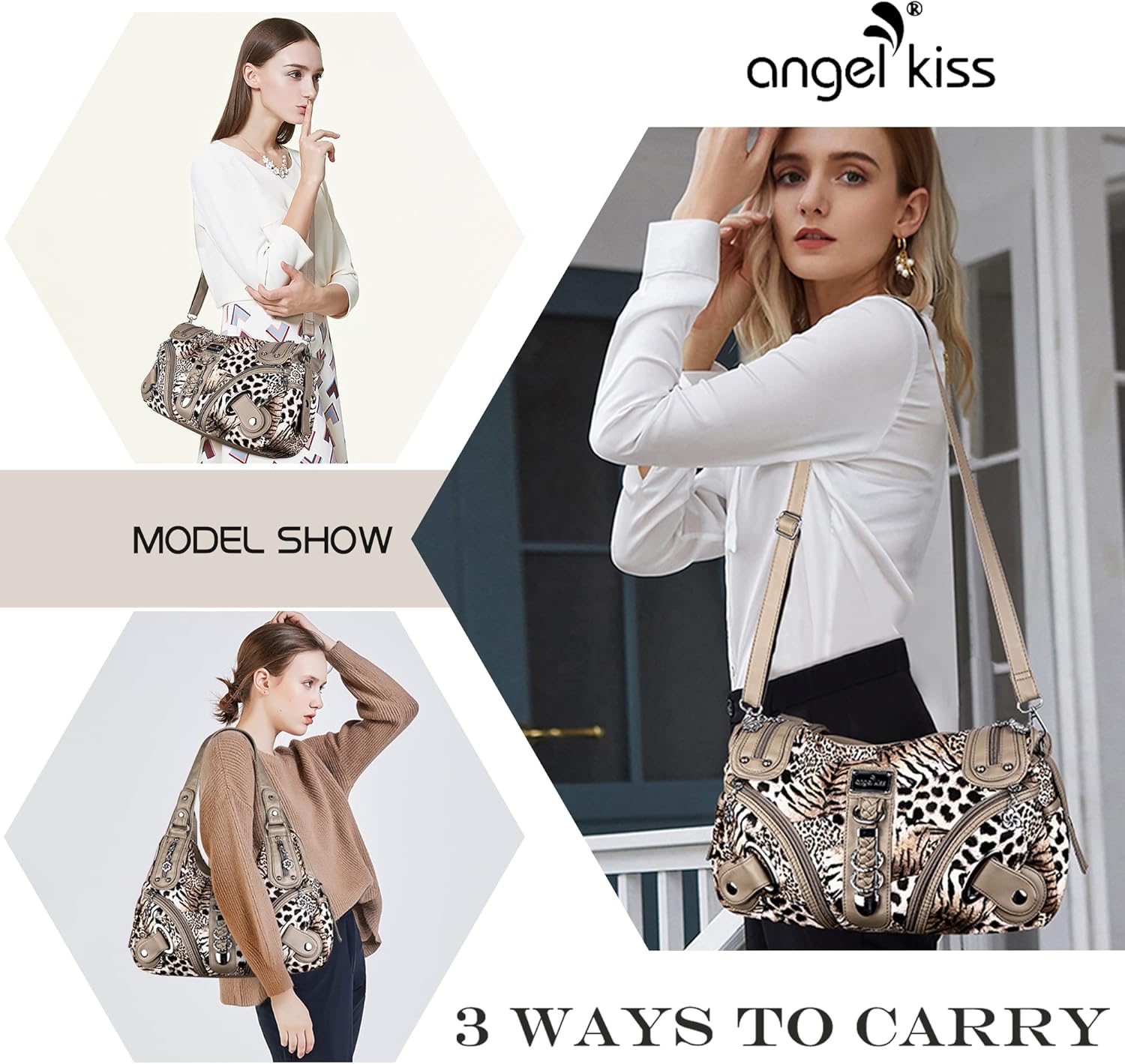 Angelkiss Hobo Purses and handbags for Women Satchel Handbag Women Purses Large Daily Shoulder Bags | Purses, handbags, Handbag, Women Purses, Large, Daily - Image 7