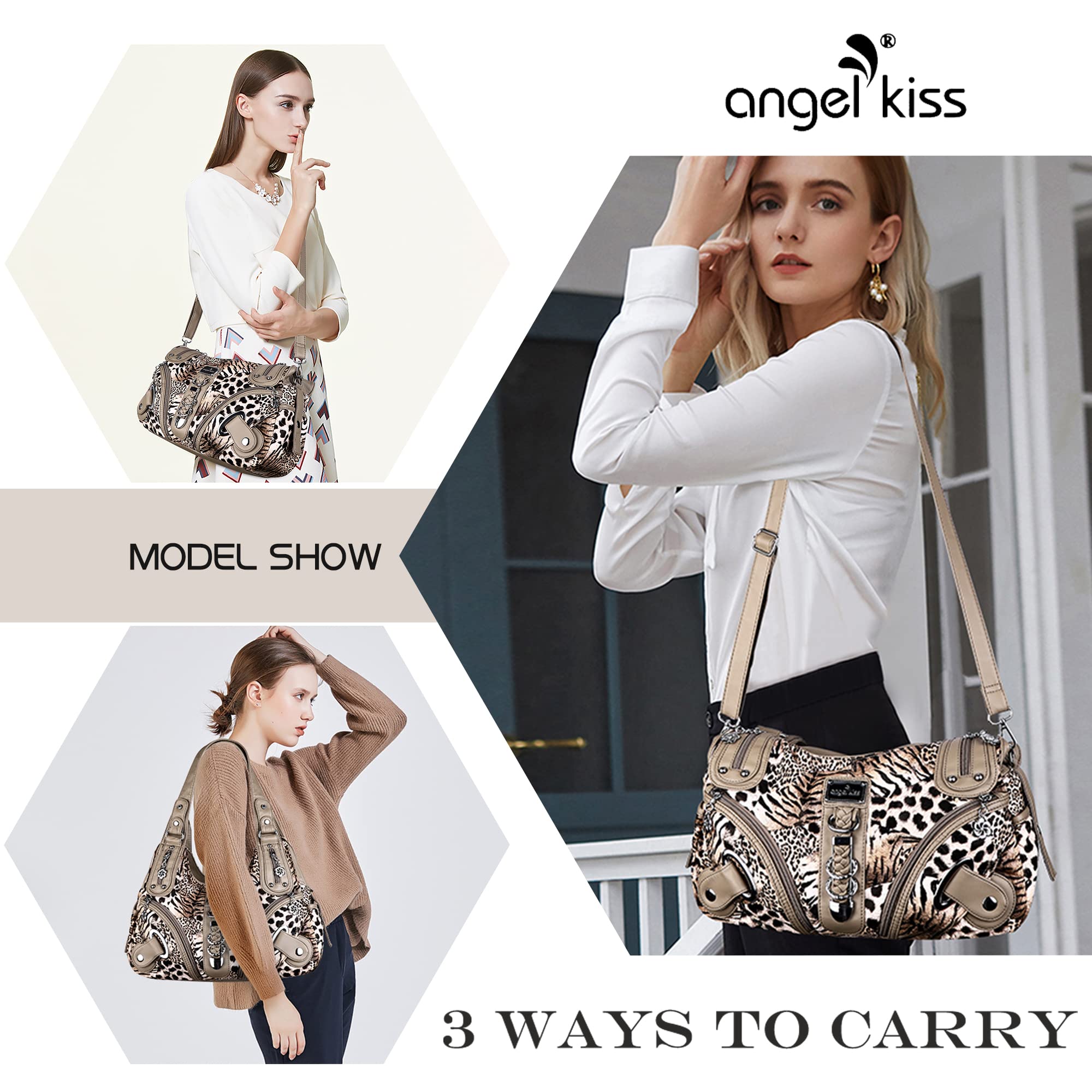 Angel Kiss Bolso de Mano para Mujer Bolsos Bandolera Bolso Hobo para Mujer Bolsos Bandolera Bolsos con Borla