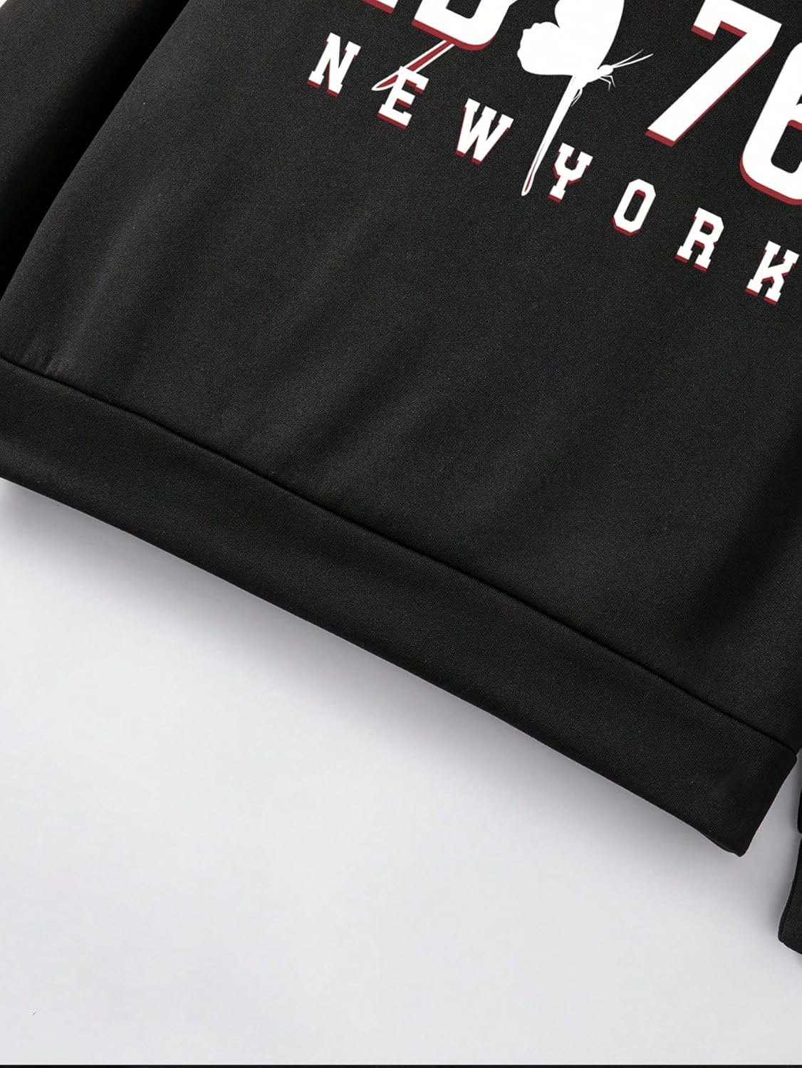 GORGLITTER Men's Letter Graphic Print Long Sleeve Crewneck Drop Shoulder Sweatshirt - Image 5