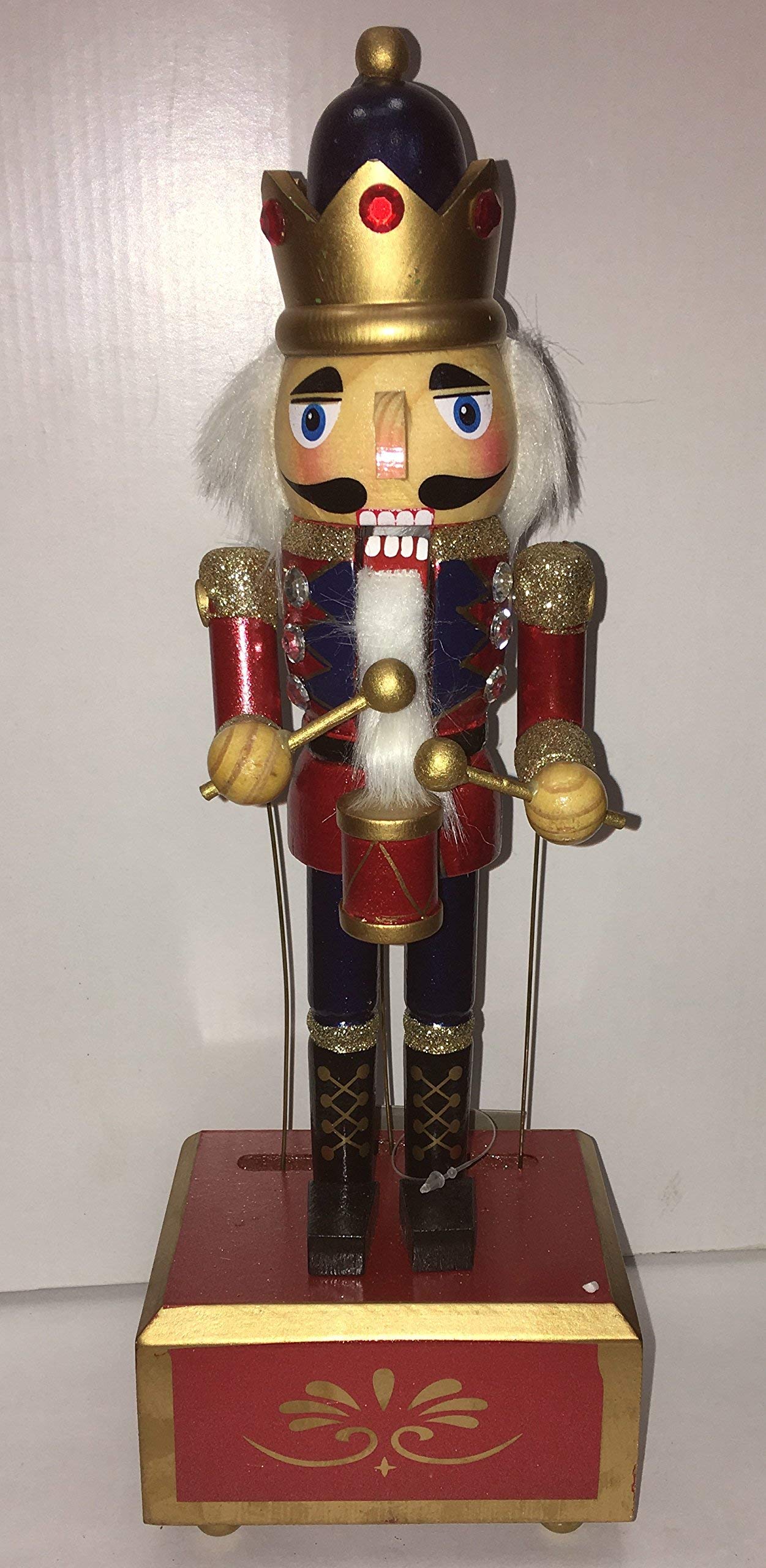Musical en bois Casse-noisette de rouge et bleu Lot de 2?(30?cm)