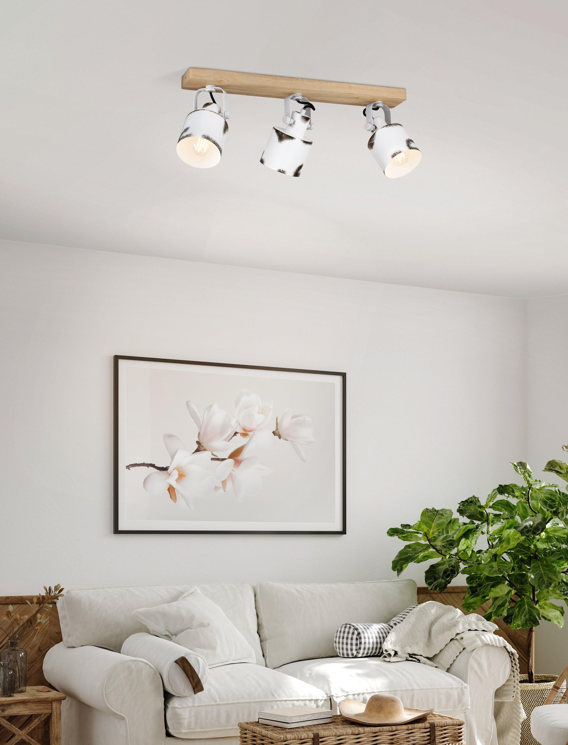 Eglo Rail spot Kilburn, rampe de 3 spots orientables, FSC100HB, barre de