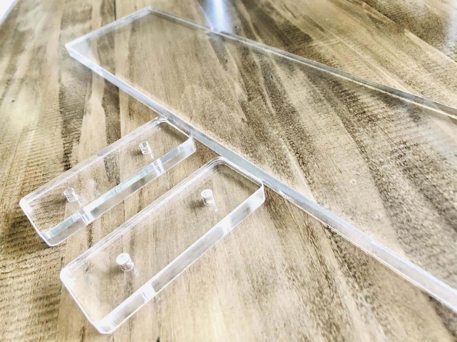 DistinctAndUnique Floating Window Shelf 24", 3 Pack – Crystal Clear Acrylic Floating Shelves for Plants Indoor, Succulent and Trinkets, Acrylic Shelf Display, Window Plant Shelves for Indoor Garden