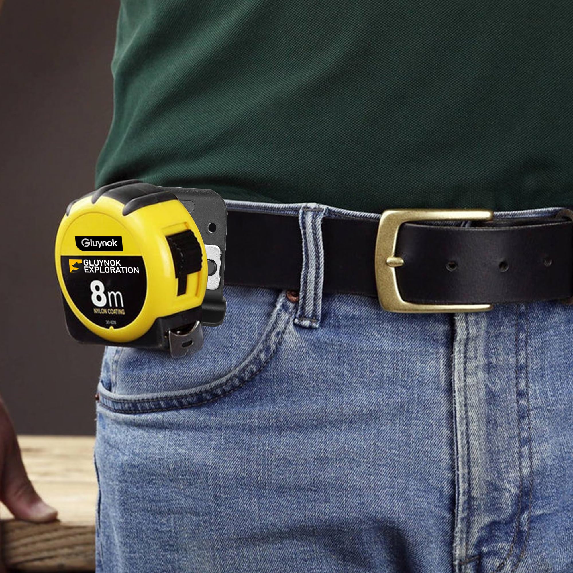 (2pack) Tape Measure Holder, Tape Measure Holder for Belt Drill Holster, Tool Belt with Belt Clip - Image 4
