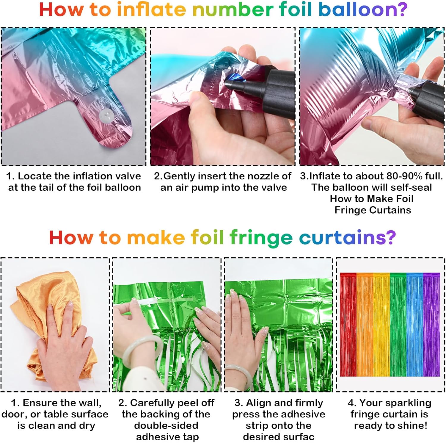 Rainbow Birthday Decorations for Kids, Colorful Party Decor Assorted Color Latex Foil Balloons Fringe Backdrop Happy Birthday Banner Cake Toppers for Boys Girls Carnival Circus Party Supplies - Image 5