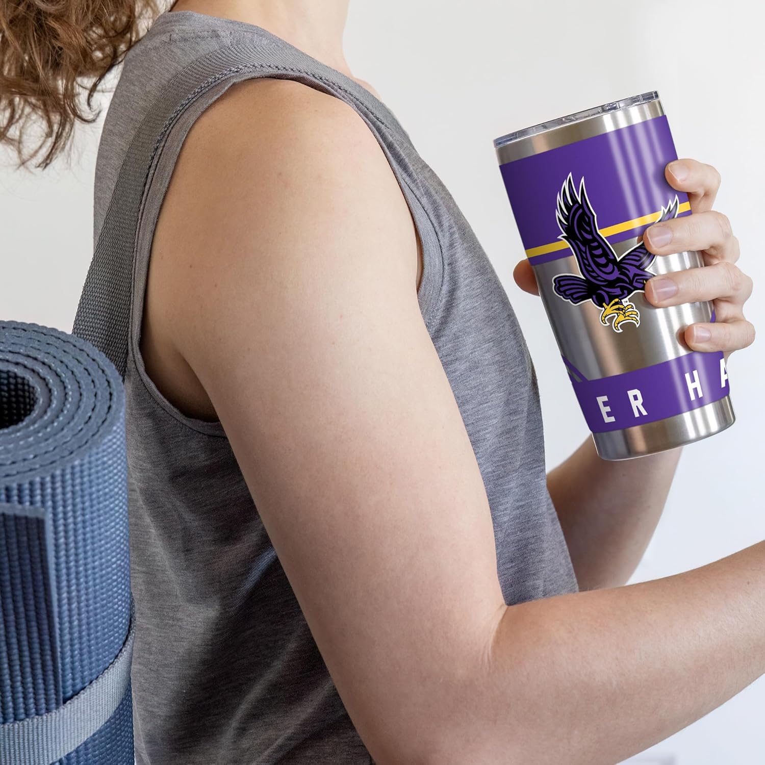 Rico Industries NCAA Hunter Hawks Standard 20oz Stainless Steel Tumbler with Lid - Great For Coffee, Tea, Water or Cocktails - Image 4